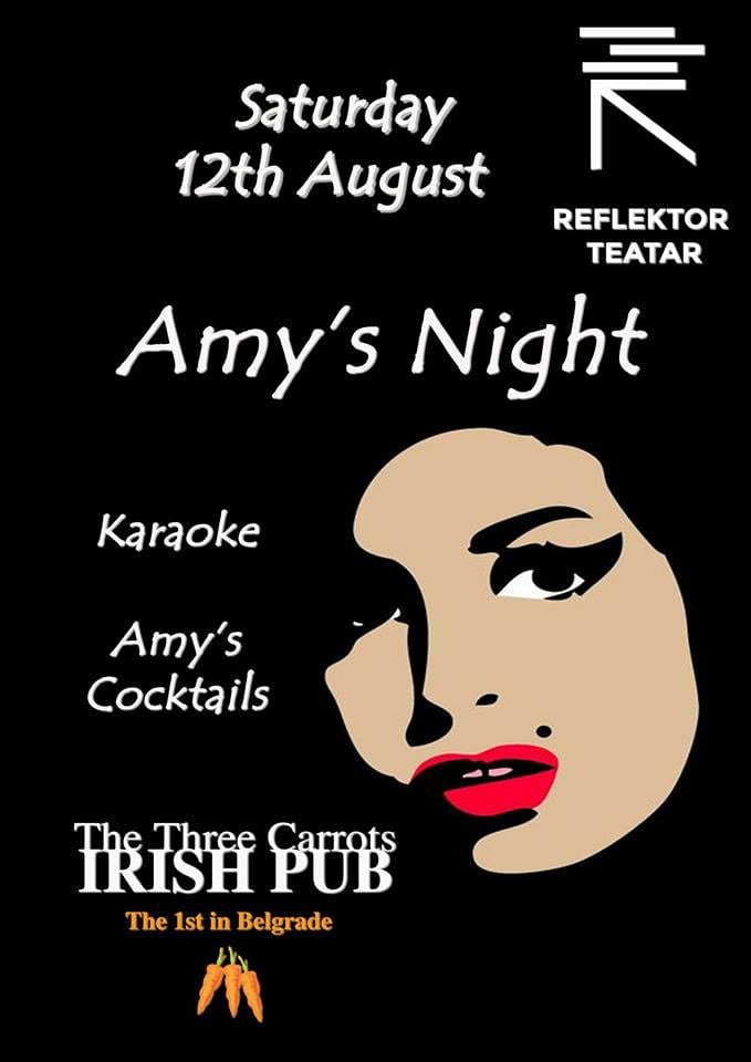 Reflektor teatar organizuje Amy's Night