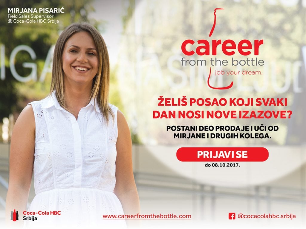 Coca-Cola Hellenic Srbija otvara konkurs Career from the Bottle